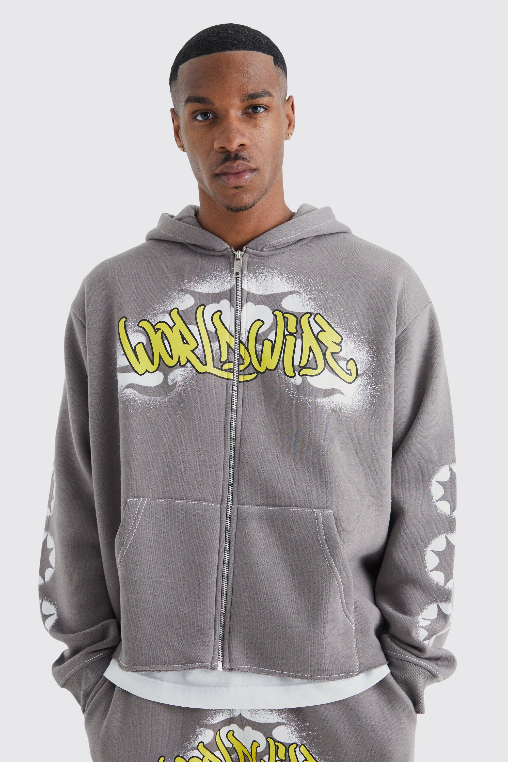 White clearance grey hoodie